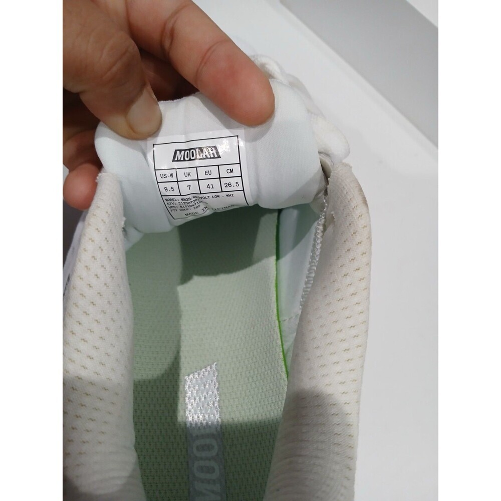 Moolah White Low Top Athletic Sneakers Women’s Size 9.5 Mesh Lace Up Shoes - Picture 6 of 7